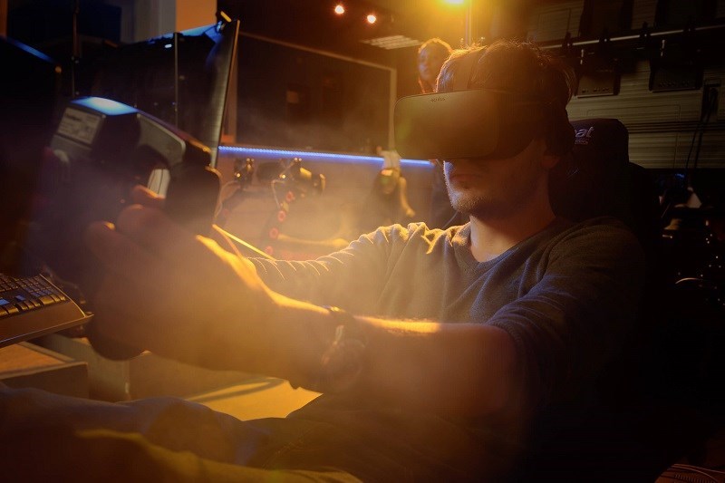 Vergaderen bij Virtual Reality Formule 1