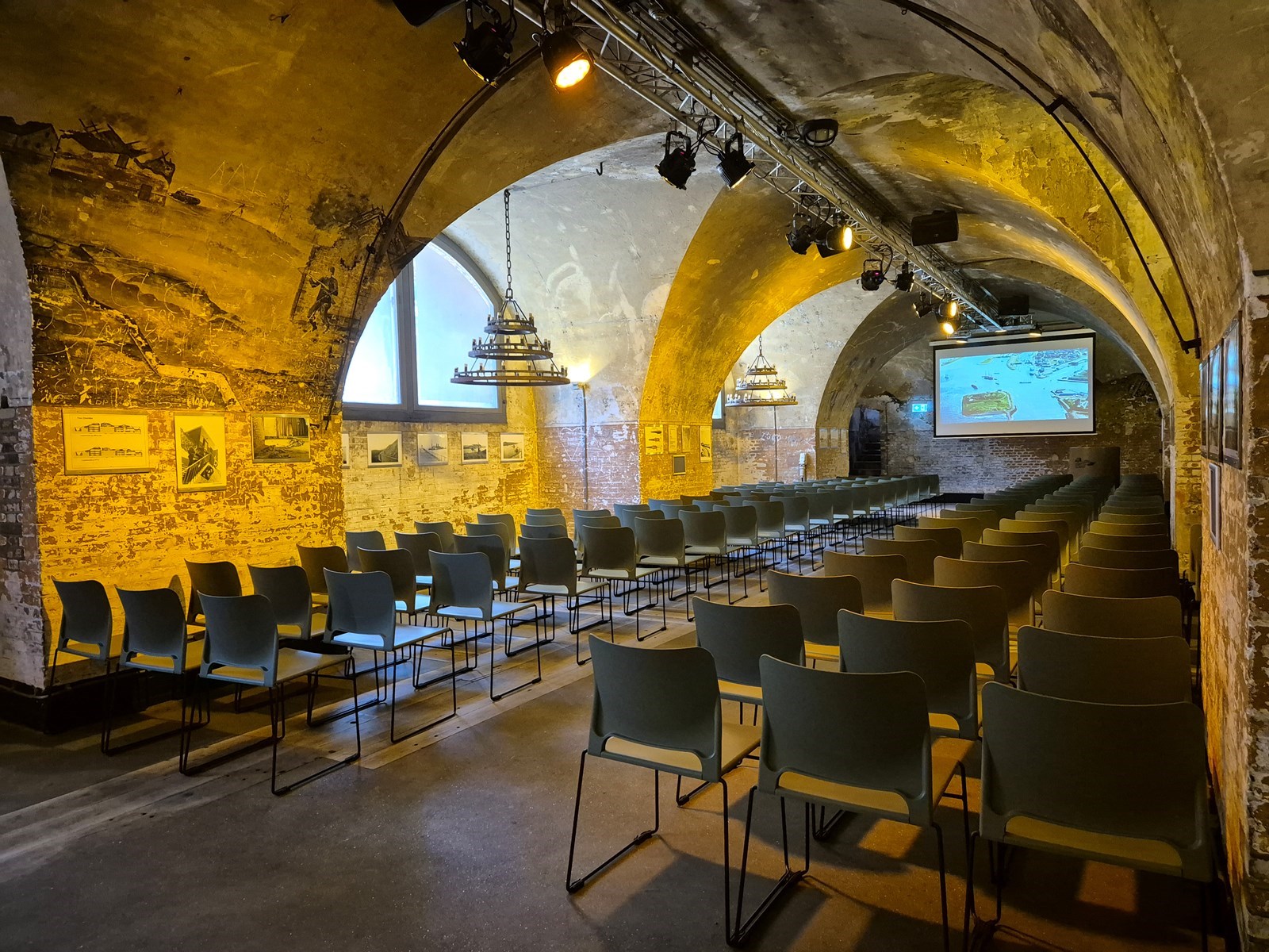 Vergaderfort op een eiland