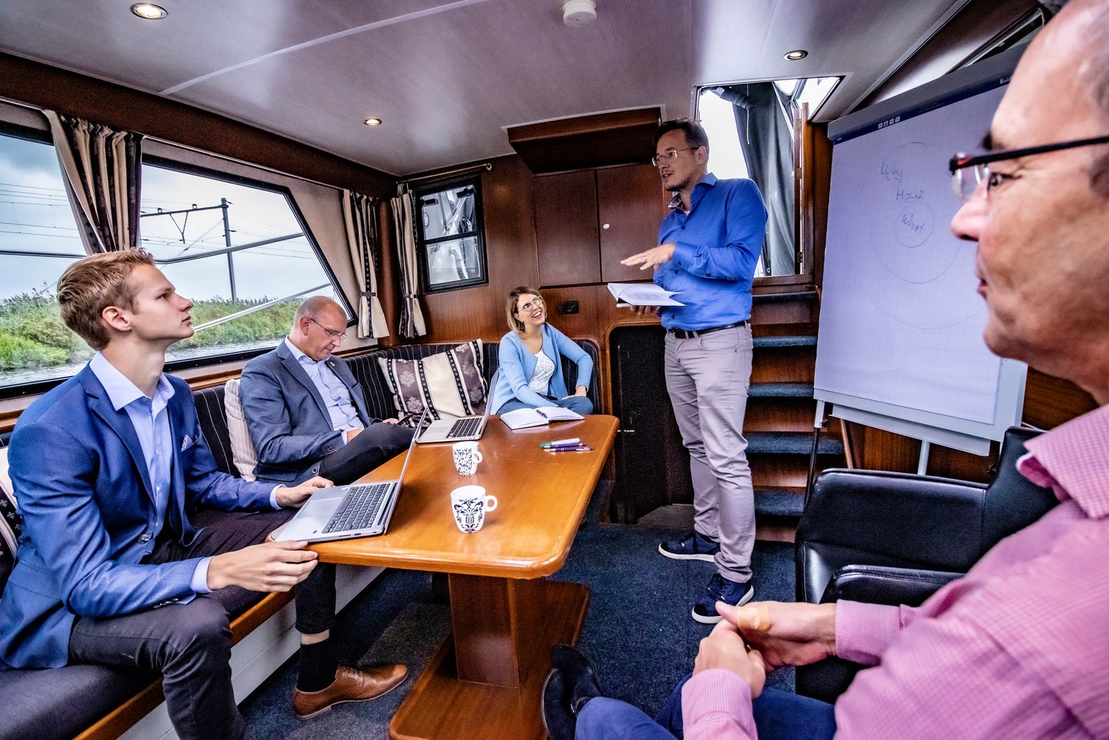 Varend vergaderen op het Veluwemeer