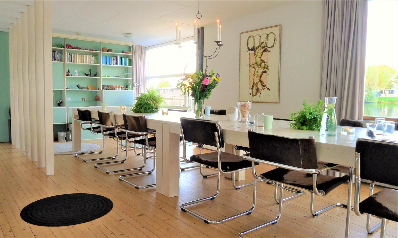 Bijzondere vergaderlocatie op een woonboot op de Vecht