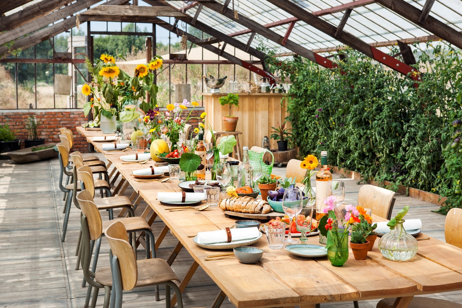 Vergaderen in een unieke Druivenkas