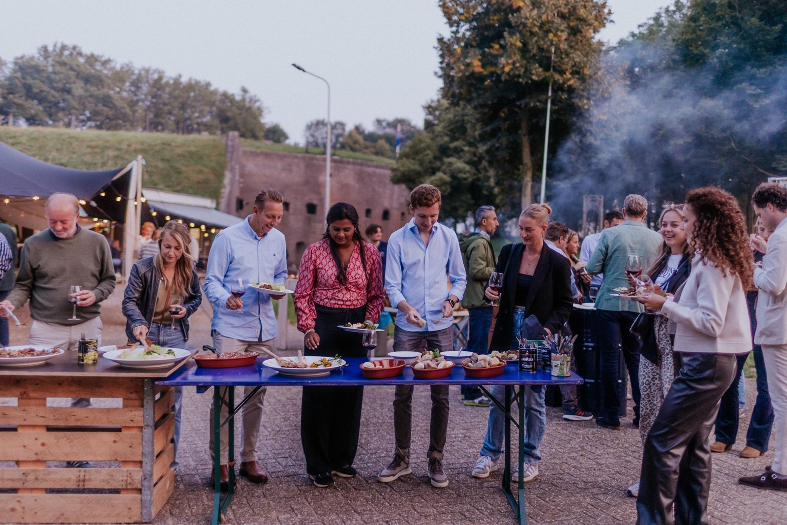 Vergaderen in een Fort net onder Utrecht