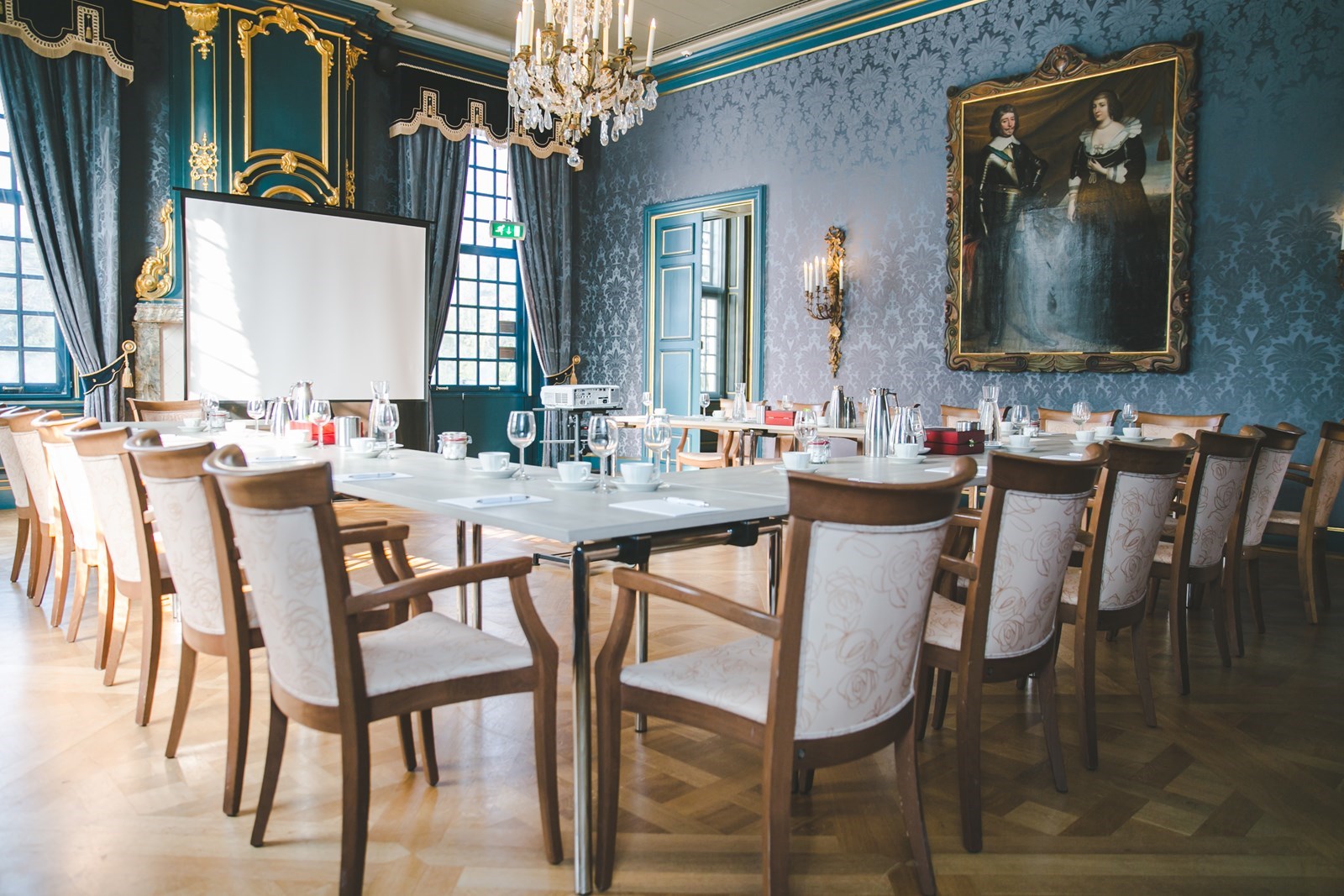 Uniek vergaderen in een Slot uit de 17e eeuw vol pracht en praal