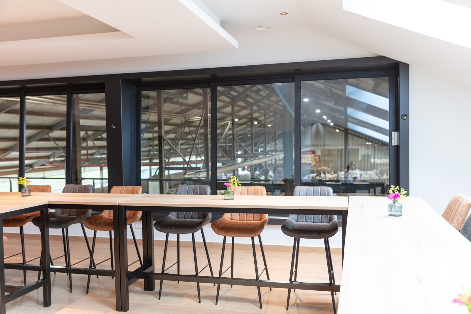 Unieke vergaderruimte met zicht op de geiten