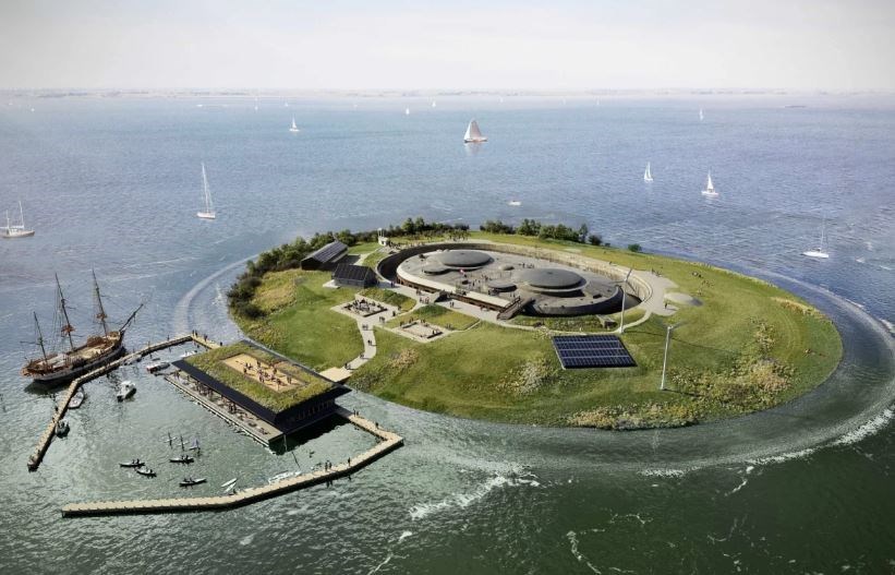 Origineel vergaderen op een historisch marineschip