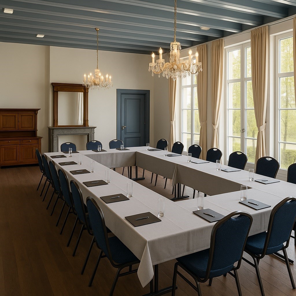 Origineel vergaderen in een statig herenhuis uit de 19e eeuw op een landgoed