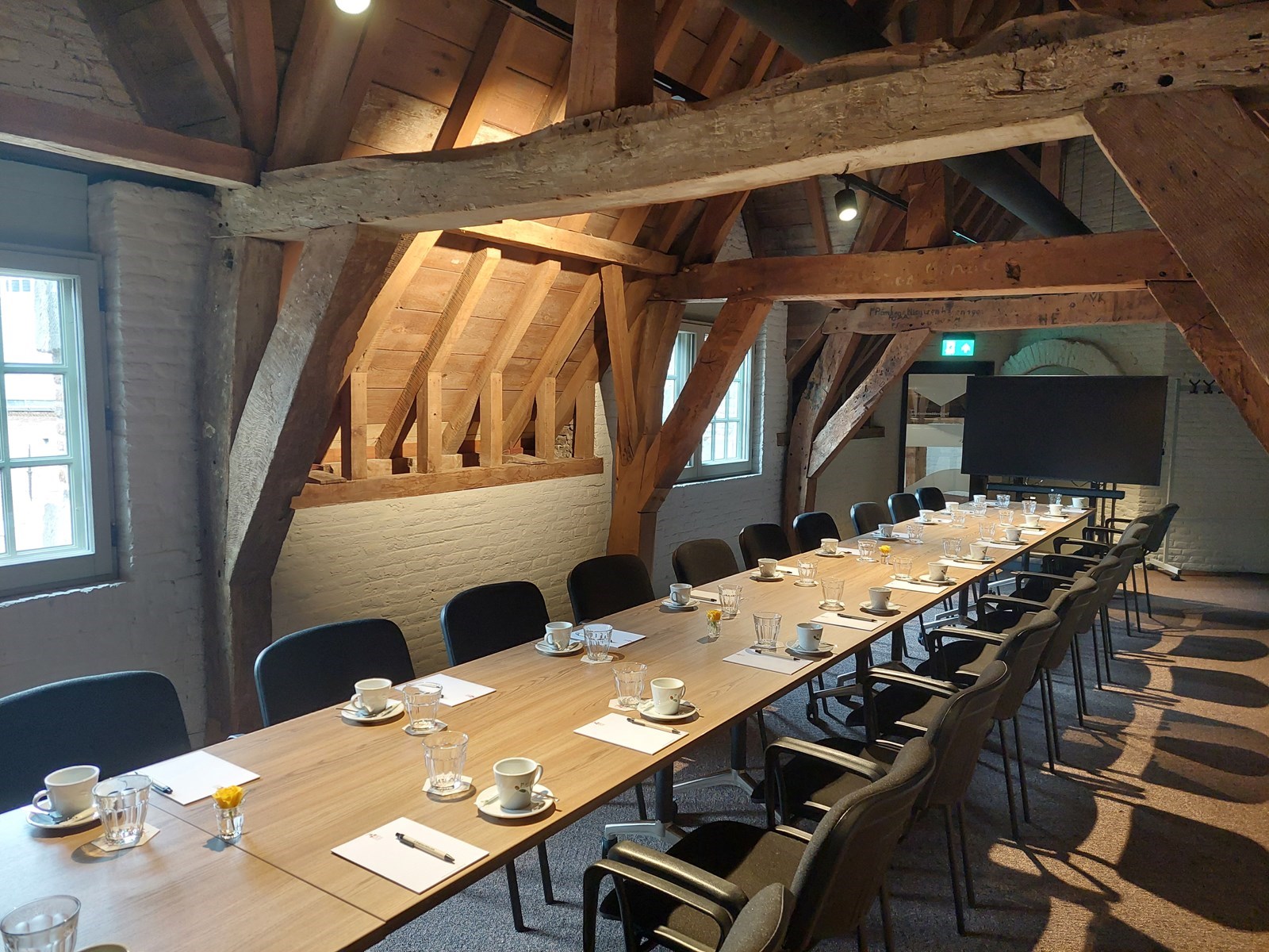 Origineel vergaderen in een Kruithuis uit de 17e-eeuw