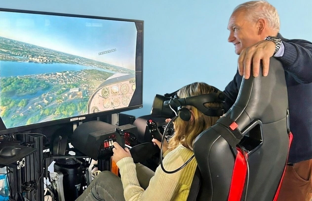 Meetings in de wolken met een unieke VR-flightsimulator