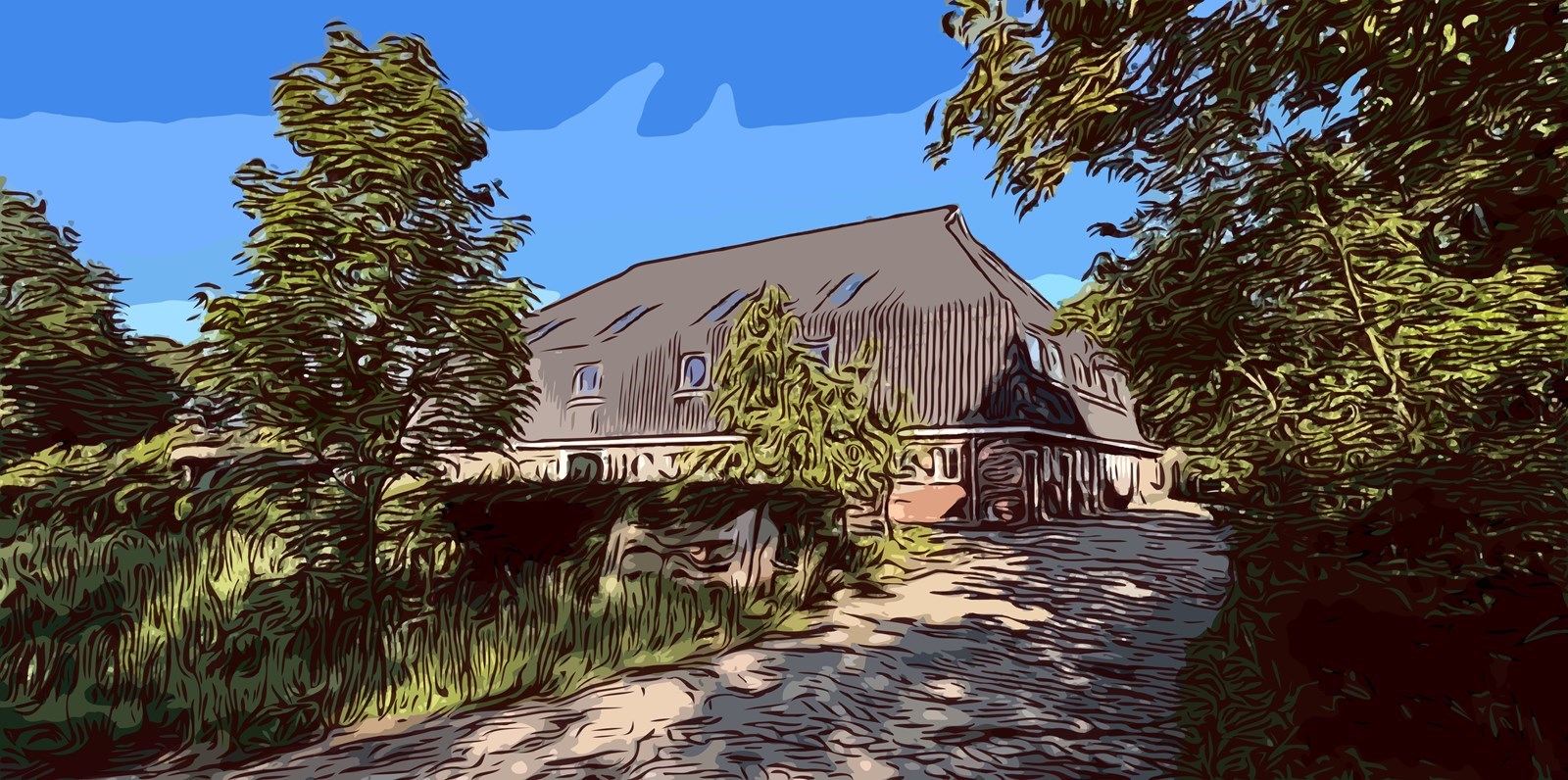 Vergaderen in een antieke boerderij op het Drentse platteland